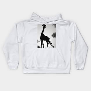 Girrafe Shadow Silhouette Anime Style Collection No. 149 Kids Hoodie